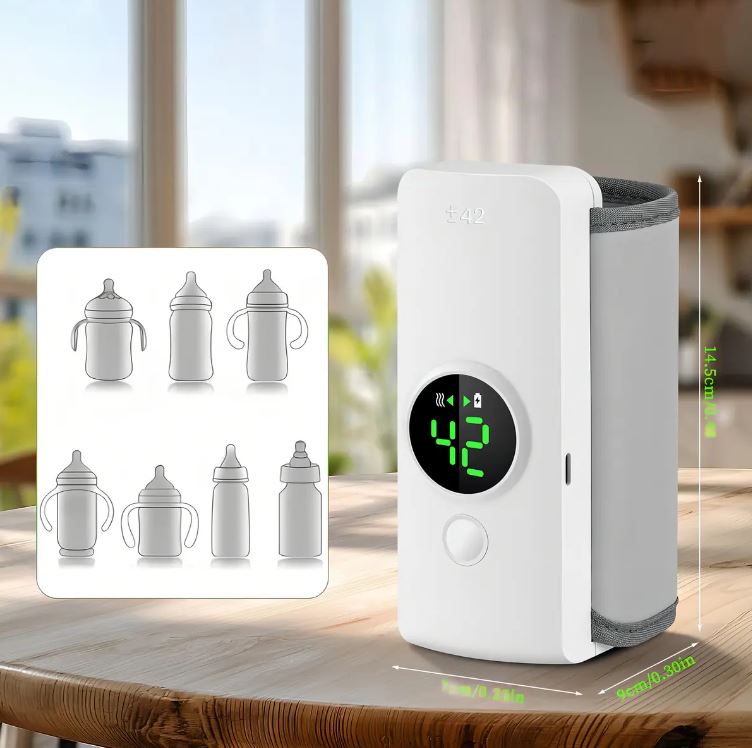 Calentador Portátil de Mamaderas USB con Pantalla Digital