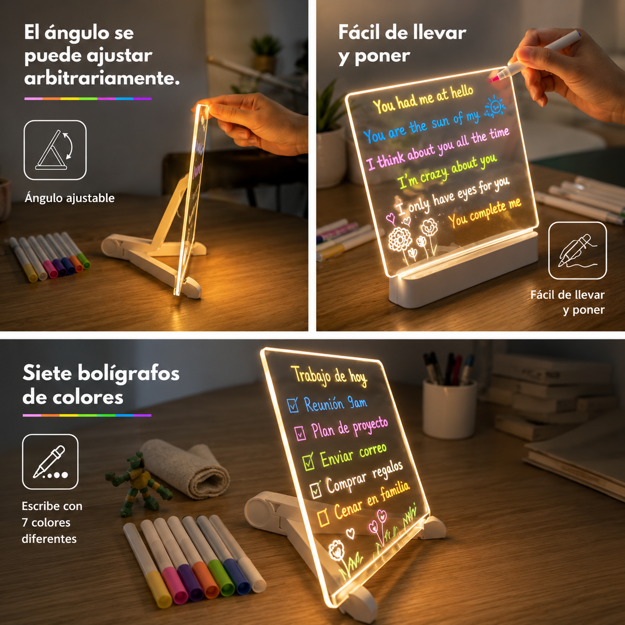 ✨ Pizarra Mágica LED | Dibuja, Aprende y Crea sin Pantallas