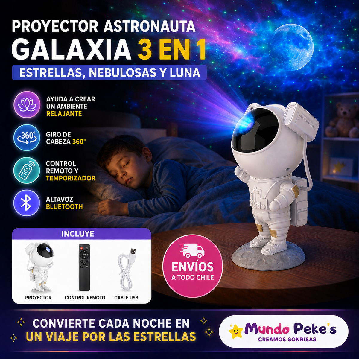 Proyector Astronauta Galaxia