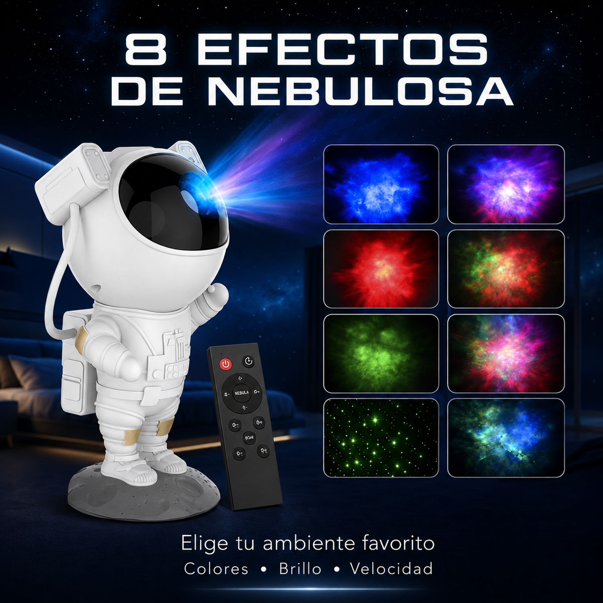 Proyector Astronauta Galaxia